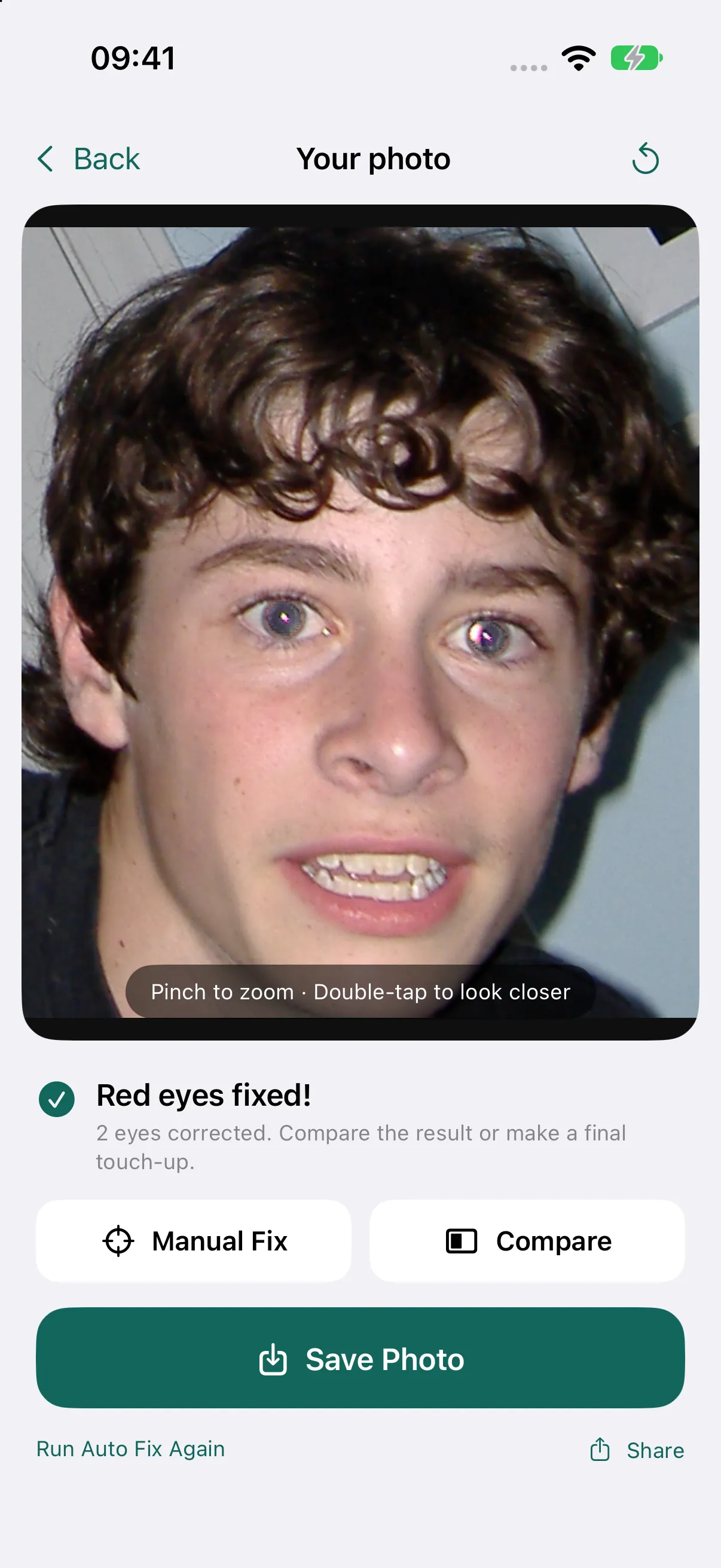 Automatic red-eye correction in Red Eye Remover