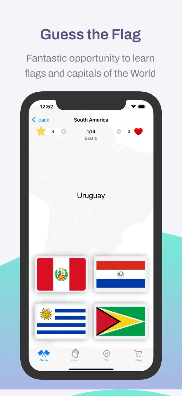 Flags Learning Quiz multiple-choice flag question